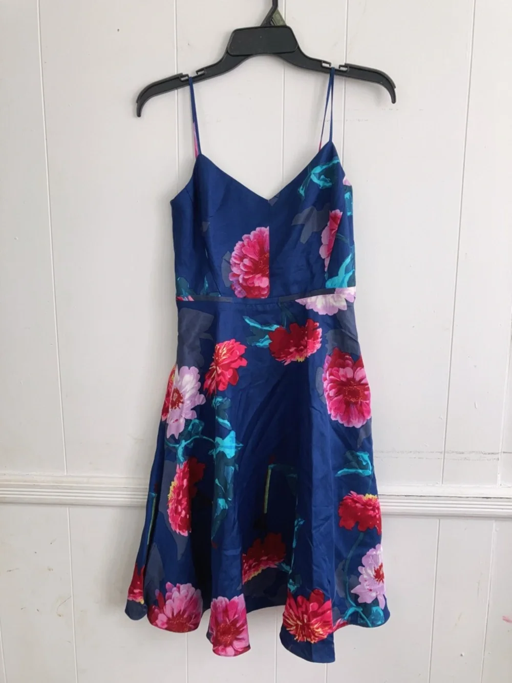 Banana Public Navy Floral Spaghetti-Strap Sundress - Picture 5 of 10